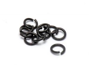 Spojovací kroužek, 5 - 0,8 mm, 10 ks v balení, černý