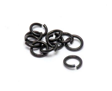 Spojovací kroužek, 5 - 0,8 mm, 10 ks v balení, černý