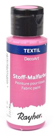 Barva na textil Rayher nezažehlovací, růžová 59 ml