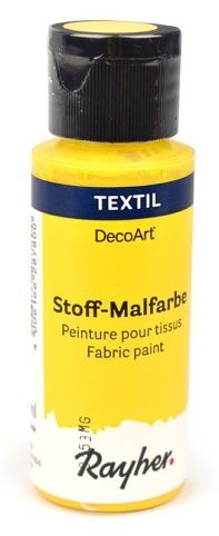 Barva na textil Rayher nezažehlovací, zlatožlutá, 59 ml