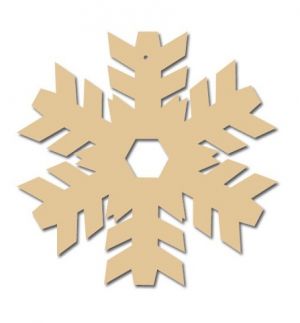 Dřevěný výřez vločka 2, pr. 6 cm