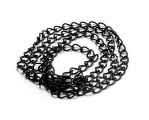 Adjustový řetízek, 0,5 m x 5,2 mm, černý