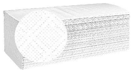 Papírové ručníky Zig - Zag, 2 vrstvé, bílé 