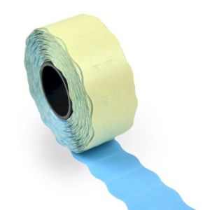 Etikety Contact, vlnk. okraj, 25 x 16 mm, pastel. modré