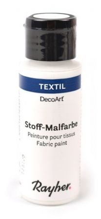 Barva na textil Rayher nezažehlovací, bílá, 59 ml