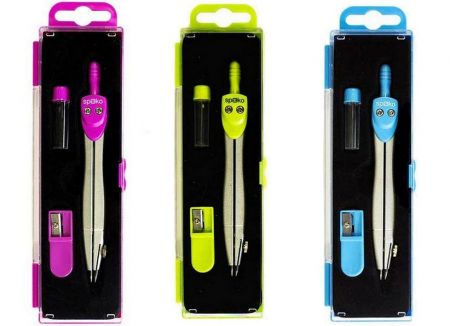 Kovové kružítko + tuha + ořezávátko