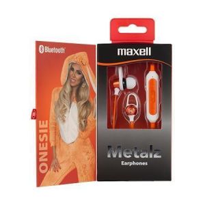 Sluchátka s mikrofonem "Metalz Onesie", oranžová, bezdrátová, Bluetooth 5.1, MAXELL