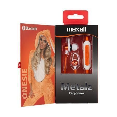 Sluchátka s mikrofonem "Metalz Onesie", oranžová, bezdrátová, Bluetooth 5.1, MAXELL