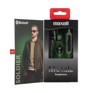 Sluchátka s mikrofonem "Metalz Soldier", khaki, bezdrátová, Bluetooth 5.1, MAXELL