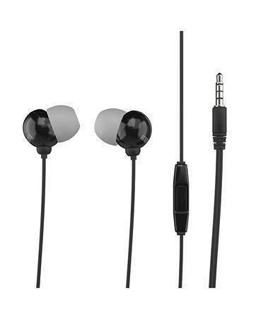 Sluchátka s mikrofonem "Plugz", černá, MAXELL