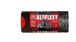 Pytle na odpadky "Aluflexy", zatahovací, 35 l, 15 ks, ALUFIX