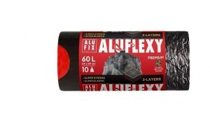 Pytle na odpadky "Aluflexy", zatahovací, 60 l, 10 ks, ALUFIX