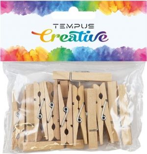 Kolíčky dřevo 50mm 18ks přírodní