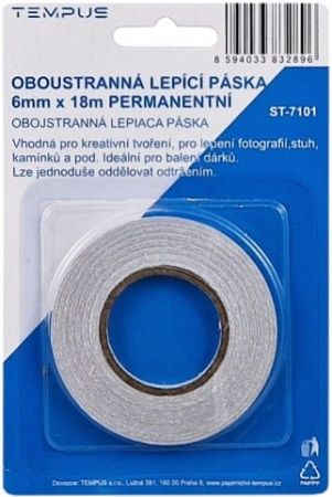 Lepící páska oboustr. 6 x 18 blistr ST-7101