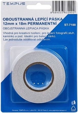 Lepící páska oboustr. 12 x 18 blistr ST-7100