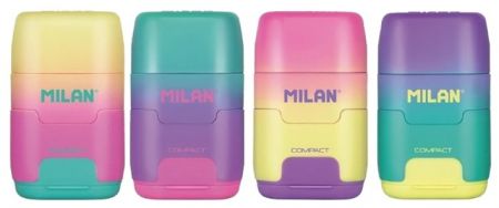Ořezávátko Milan COMPACT SUNSET (319) na 2 tužky s gumou