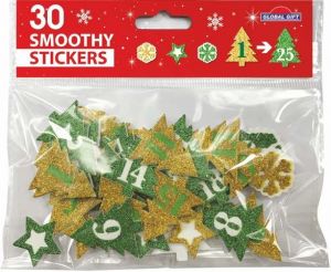 Samol. GG vánoční pěnová SMS 290006 Advent Numbers Gold/Green
