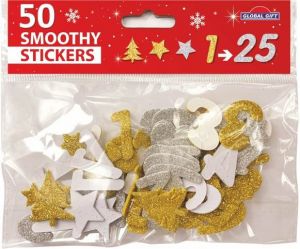 Samol. GG vánoční pěnová SMS 290008 Advent Numbers Silver/Gold