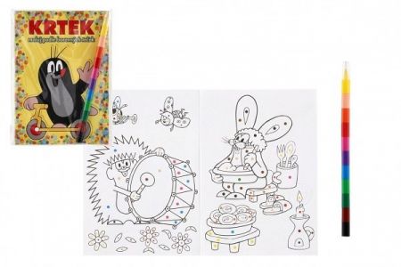 Omalovánka A5 Krtek Maluj podle barevných teček