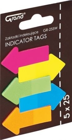 Bloček samol.neon šipka 5 barev GR-225 150-1440