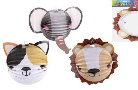 Lampion koule zvířátka 25cm