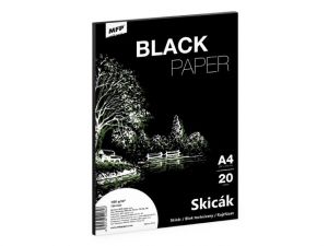 Skicák MFP A4/20listů černý 180g