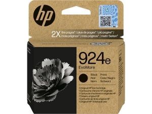 4K0V0NE Inkjet cartridge for Officejet Pro 8120e, 8130e printers, HP 924 EvoMore, black, 1