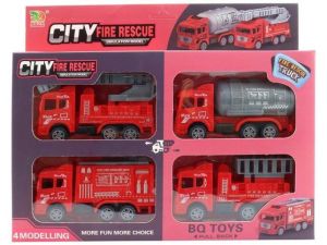 Auto hasičská, zpětný chod 12,5 x 4,5 x 6 cm