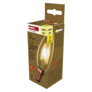EMOS LED žárovka Vintage svíčka / E14 / 2,5 W (20 W) / 225 lm / teplá bílá