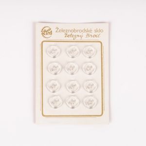 Knoflík 12x12 mm, průsvitný