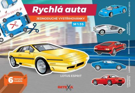 Vystřihovánky Rychlá auta (vystřihovánka BETEXA)
