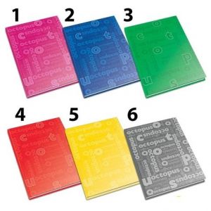 Záznamová kniha "office" A4, 80 listů, linkovaná, mix barev