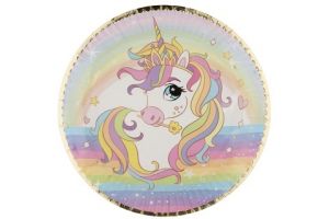 Tácky papírové - jednorožec 6ks