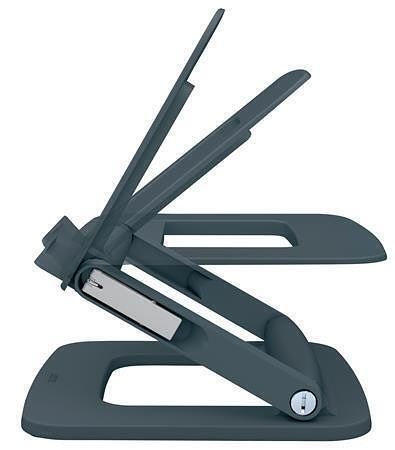 Stojan na notebook "Ergo", šedá, nastavitelný, LEITZ 64240089