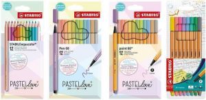 Sada psacích potřeb "Pastellove" 2024, mix barev, STABILO TSTBTS03