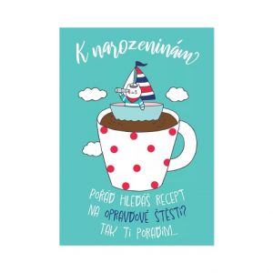 ALBI Hrací přání - Kočka v hrnku