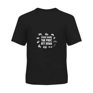 ALBI Pánské tričko - Všude dobře, proč být doma, vel. XL