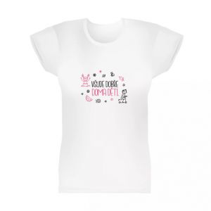 ALBI Dámské tričko - Všude dobře, doma děti, vel. M