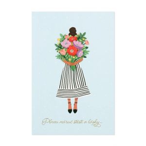 ALBI Luxusní přání - Dívka s květinami