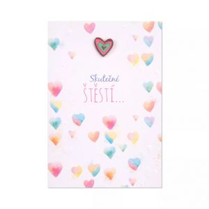 ALBI Přání s broží - Srdce