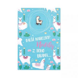 ALBI Přání s broží - Lama