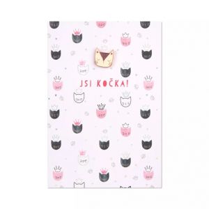 ALBI Přání s broží - Kočka