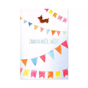 ALBI Přání s broží - Jezevčík