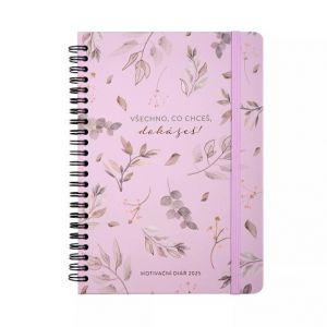 ALBI Růžový motivační diář A5 - 2025