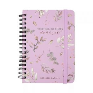 ALBI Růžový motivační diář A6 - 2025