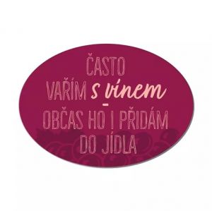ALBI Cedulka na dveře - Vařím s vínem