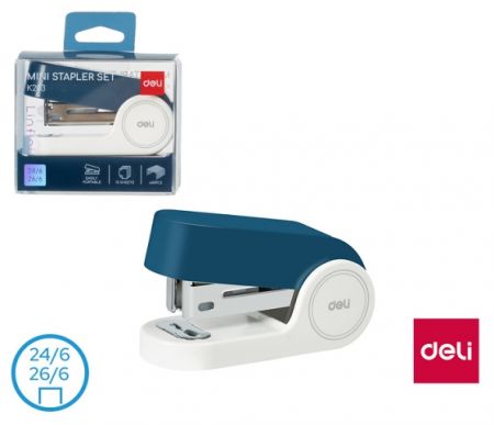 Sešívačka mini DELI EK203 modrá