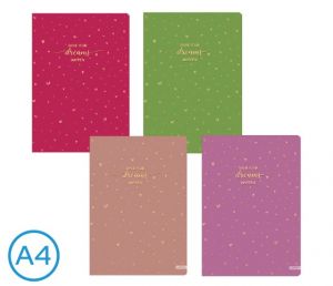 Sešit A4 linka 52l Gold mix