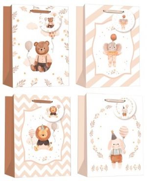 Taška dárková dětská s glitrem M 18 x 23 x 10 cm