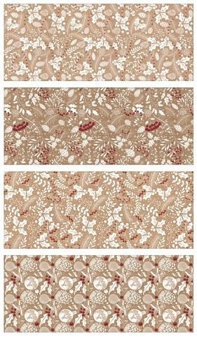 Balicí papír větvičky s ražbou mix 4 motivů 70 g, 200 x 70 cm